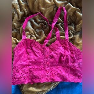 This tip is red. Vintage crop top